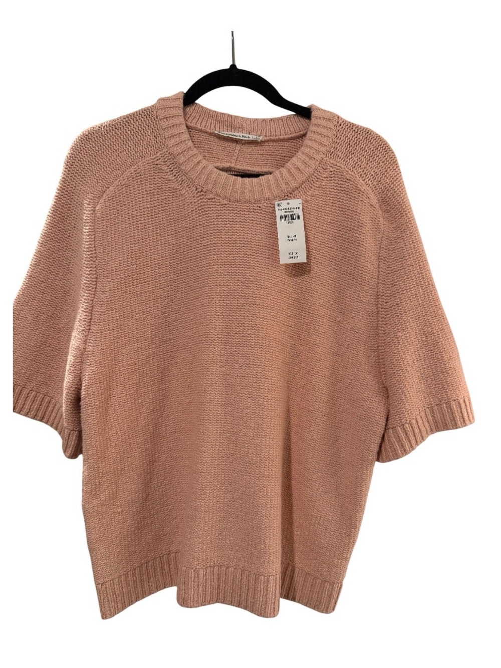 Abercrombie & Fitch Short-Sleeve Crew Sweater - Rose Blush